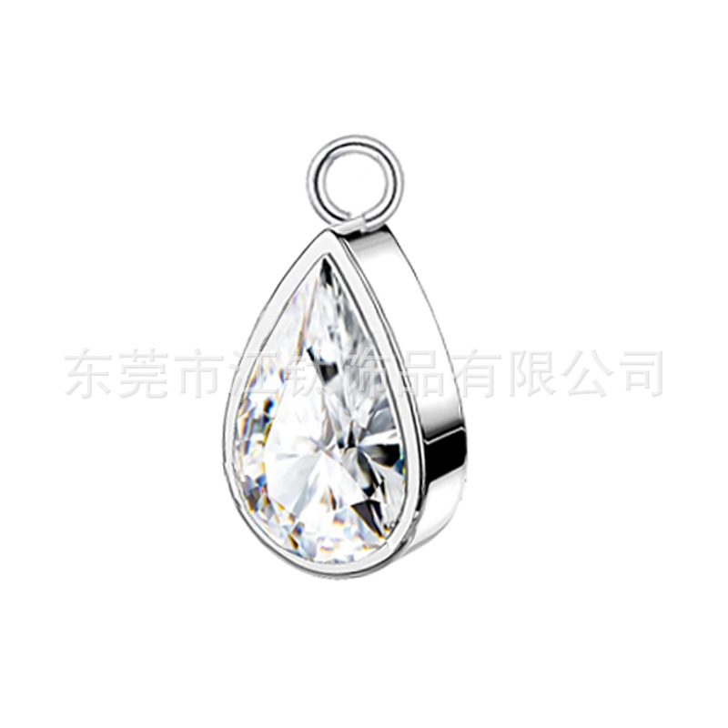 F136 Titanium Ear Studs Water Drop Bag 5A Teardrop Zircon Head G23 Alloy Body Piercing Ear Bone Nails - Image 5