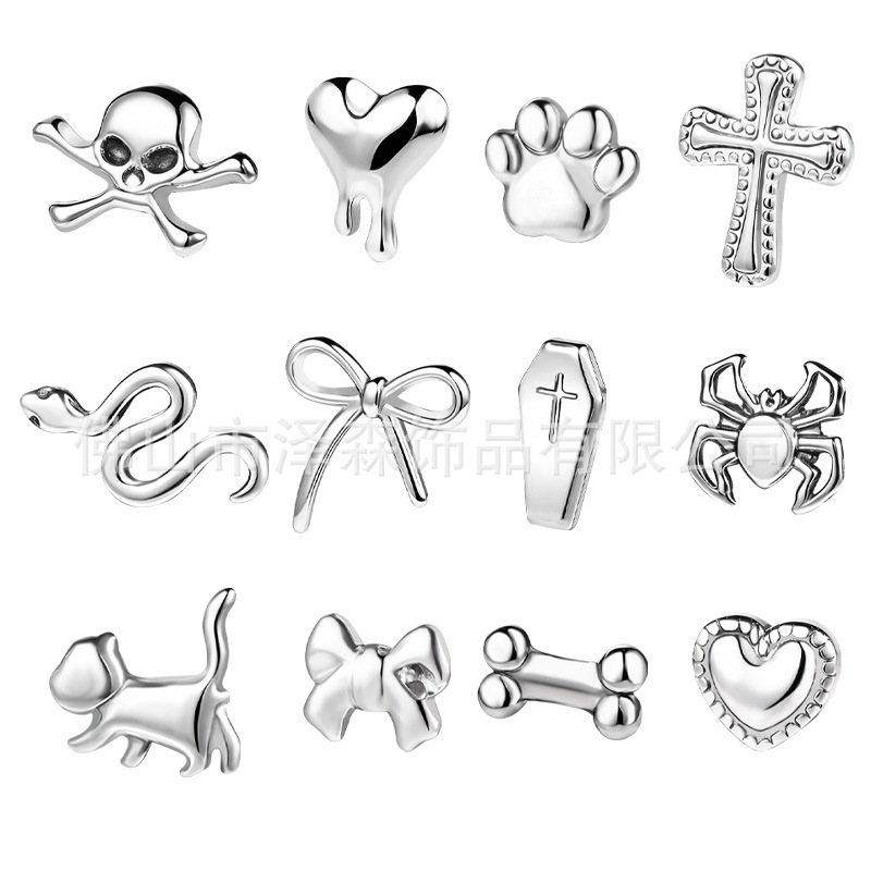 F136 Titanium Alloy Ear Studs Special-Shaped Body Piercing Jewelry - Heart Lip Tongue Studs - Image 5