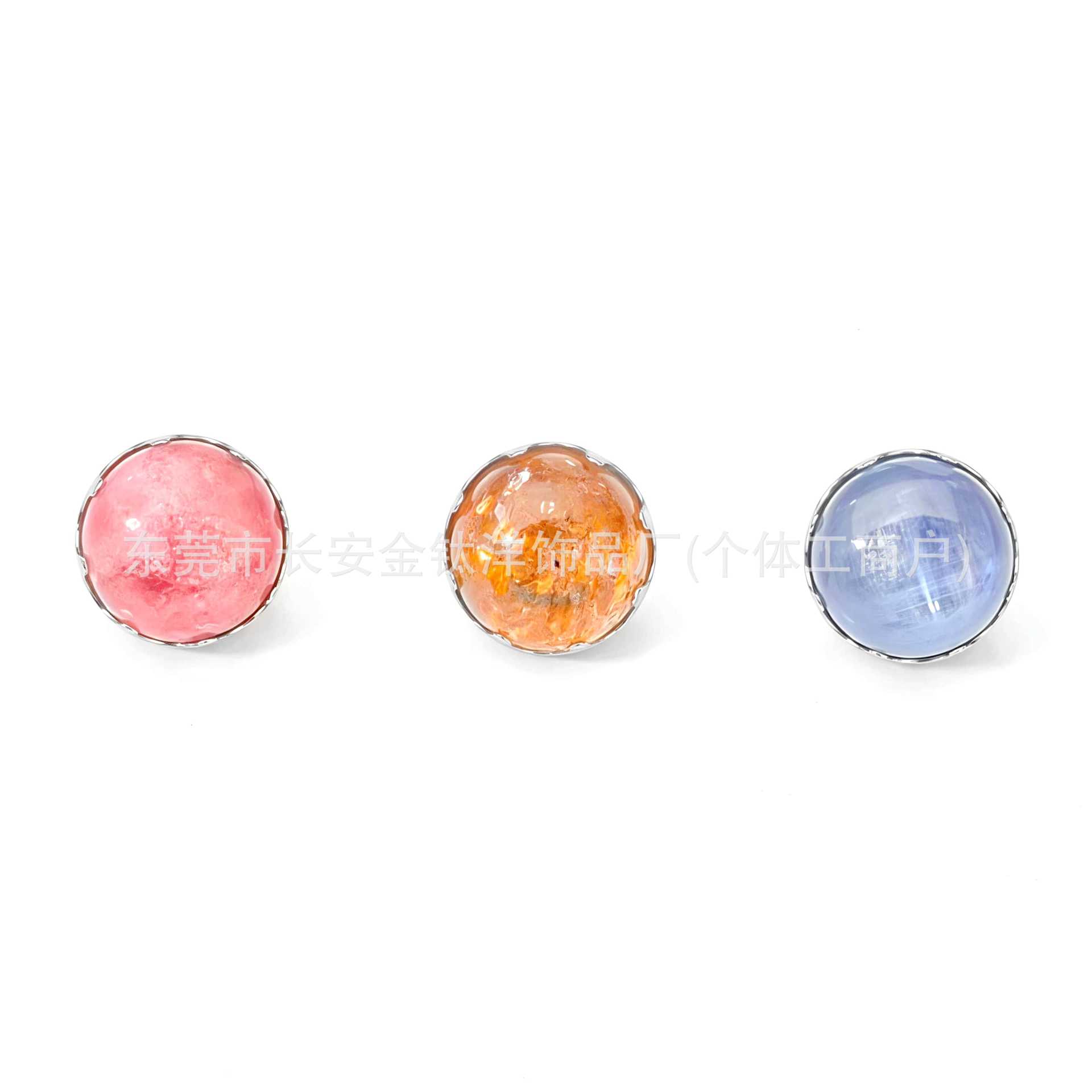 F136 Titanium Serrated Edge Natural Stone Flat-Bottom Lip Stud Tongue Earring - G23 Titanium Alloy Body Jewelry - Image 3