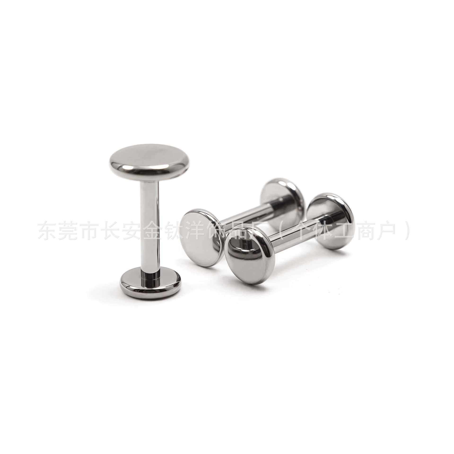 F136 Titanium Internal Thread Flat Curved Labret Stud Ear Nose Lip Piercing Jewelry G23 Titanium Alloy - Image 2