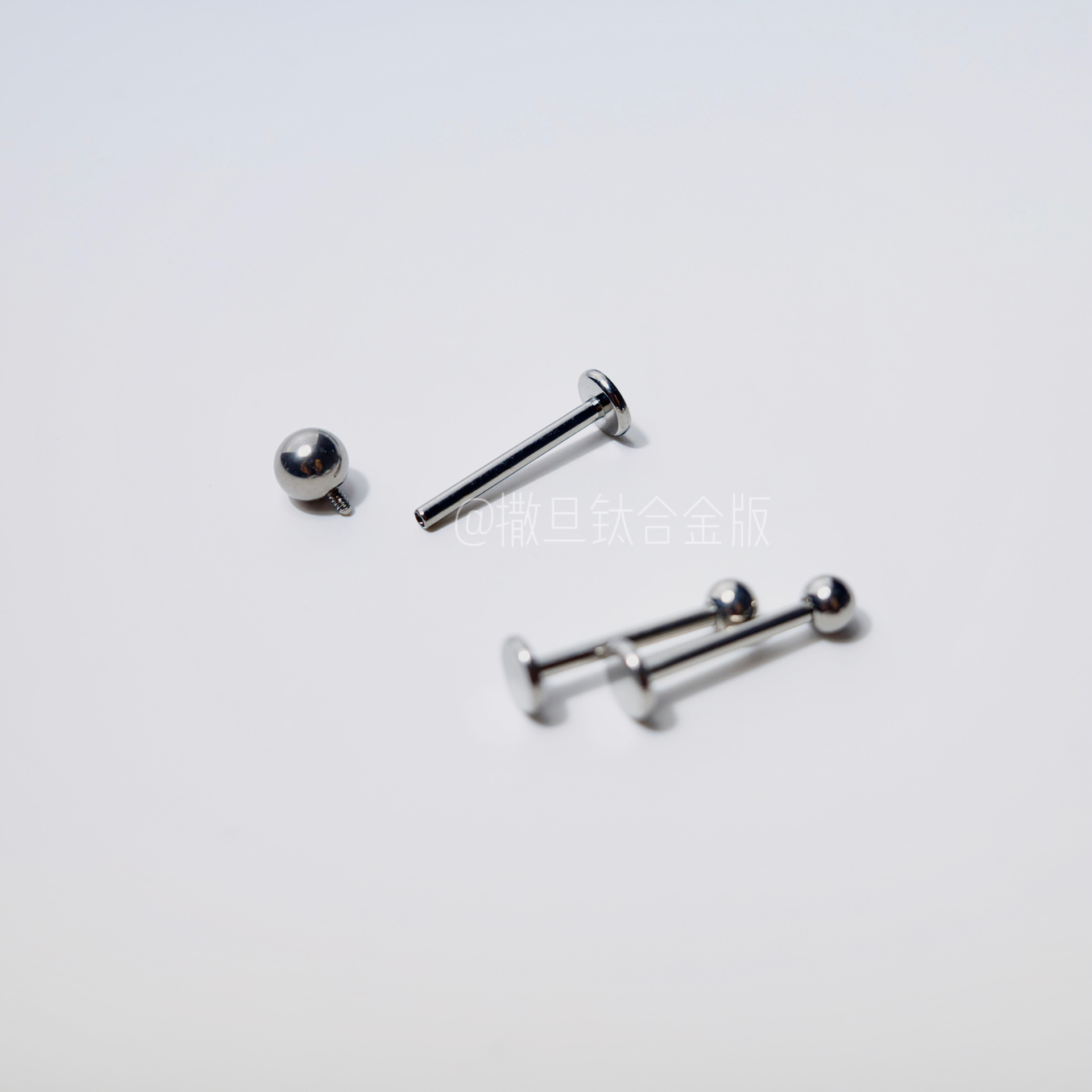16G 6mm Internal Thread Lip Stud Titanium Ball Labret Flatback Ear Cartilage Piercing Jewelry - Image 2