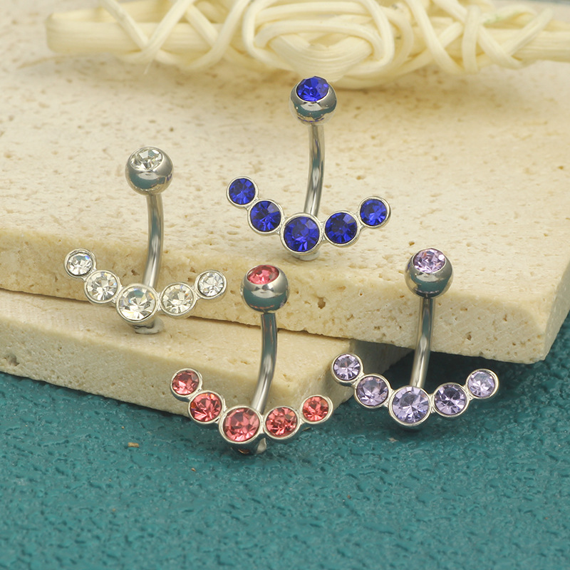 New Fashion European American Hot Selling Navel Stainless Steel Inverted Belly Ring Mixed Color Piercing Jewelry Wholesale - Image 5