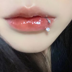 12mm Lip Ring Hoop 1.2mm Thick Stainless Steel Ball Closure Sweet Cool Style AB Color Glow Lip Piercing Jewelry