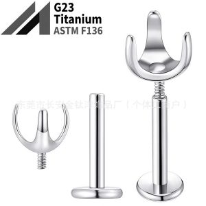 F136 Titanium Three-Claw Opal Ball Holder DIY Claw Holder Piercing Jewelry