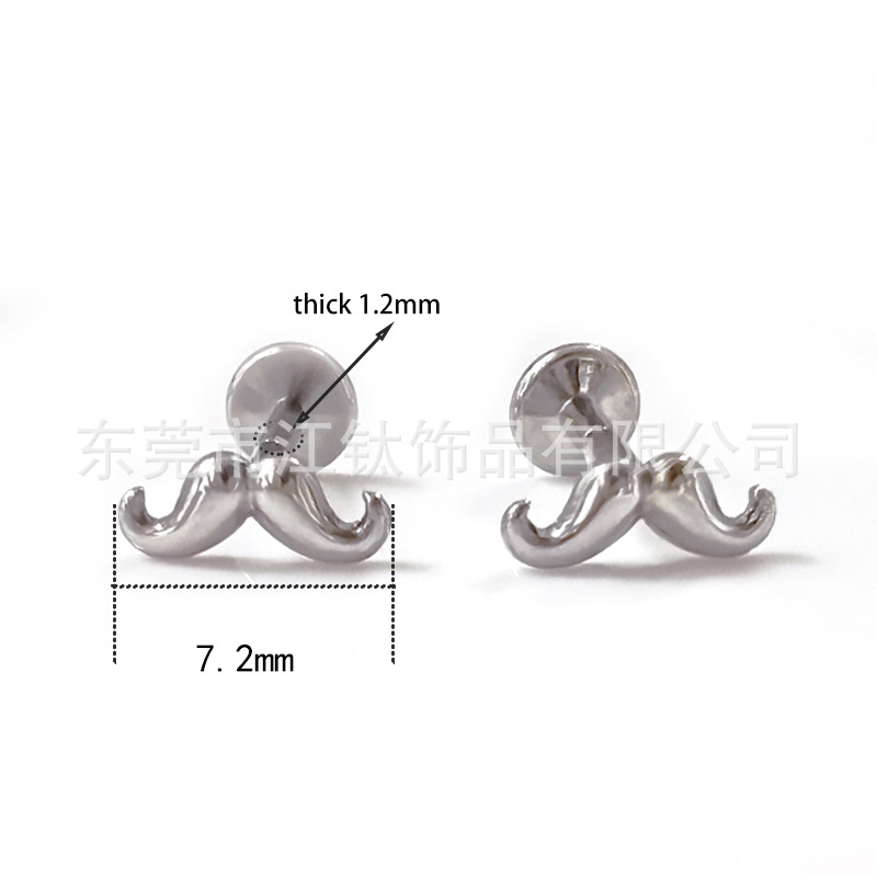 G23 Titanium Cartilage Stud Earring Gold 1.2x10mm Polished ASTM F136 Piercing Jewelry - Image 2