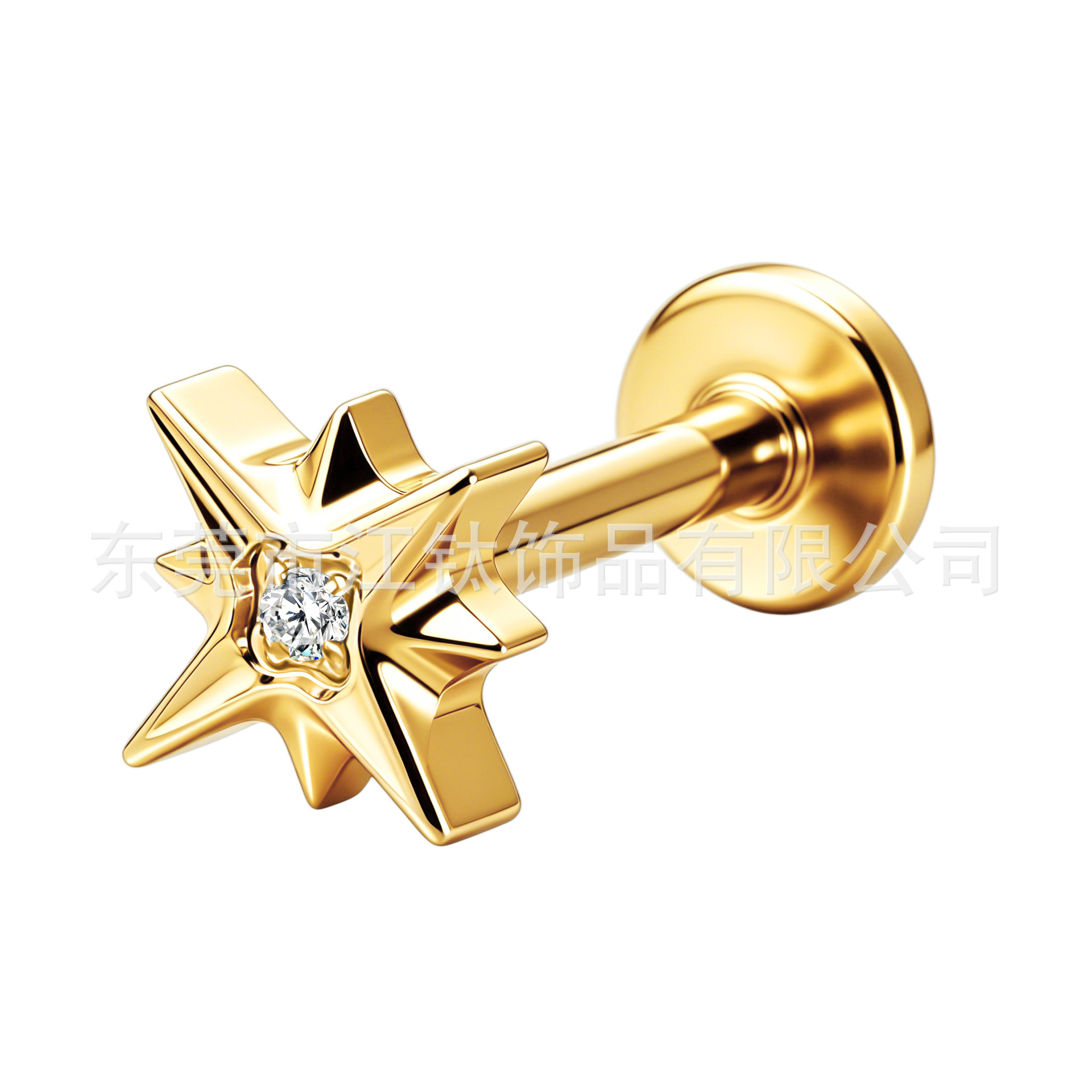 G23 Titanium Alloy CZ Lip Labret Stud 1.2x10mm Geometric Body Piercing Jewelry - Image 5