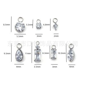 G23 Titanium Running Ring Pendant Square Water Drop Diamond-Encrusted Body Piercing Jewelry Earring