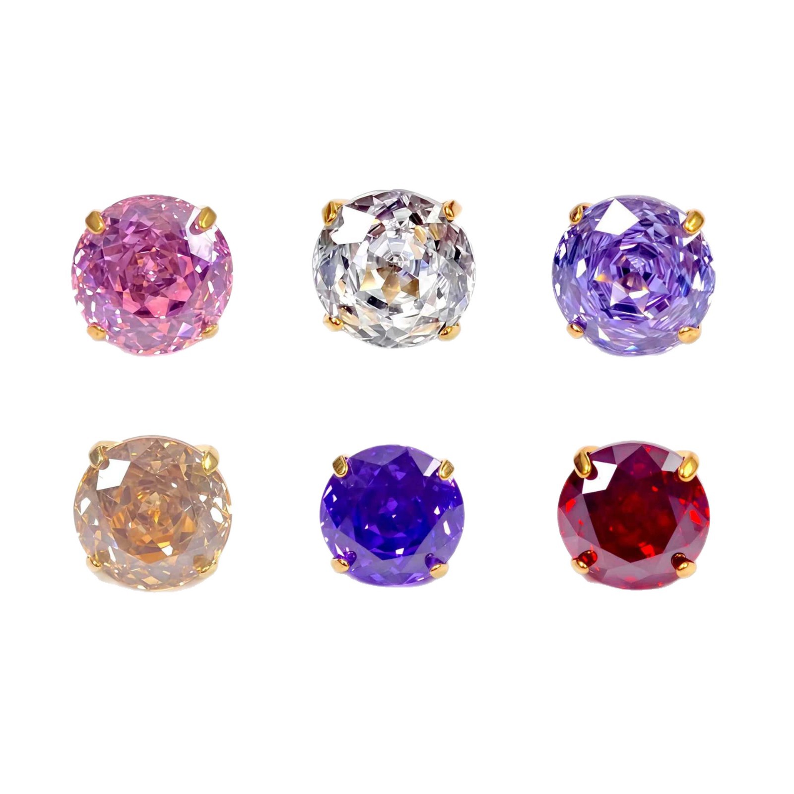 F136 Titanium 18K Gold Plated Rose Cut Lip Labret Stud Earring Cartilage Ear Bone Piercing Jewelry - Image 5