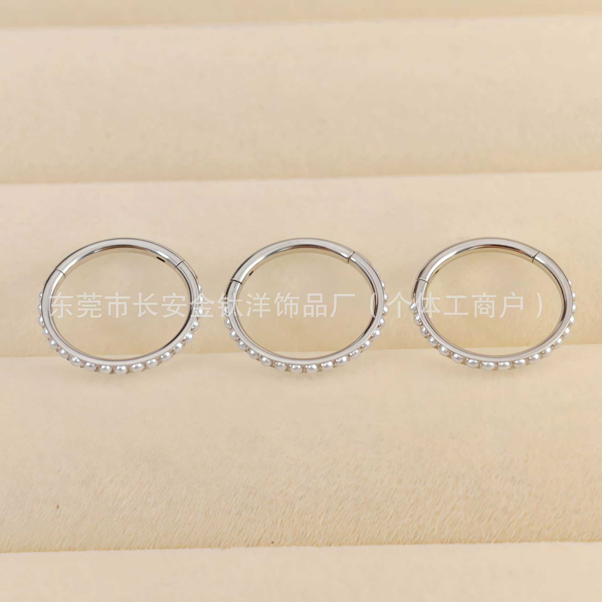 F136 Titanium Small Round Bead Closed Ring Pinless Hoop Earrings Nose Ring Seamless Ring G23 Titanium Alloy Body Piercing Jewelry - Image 4