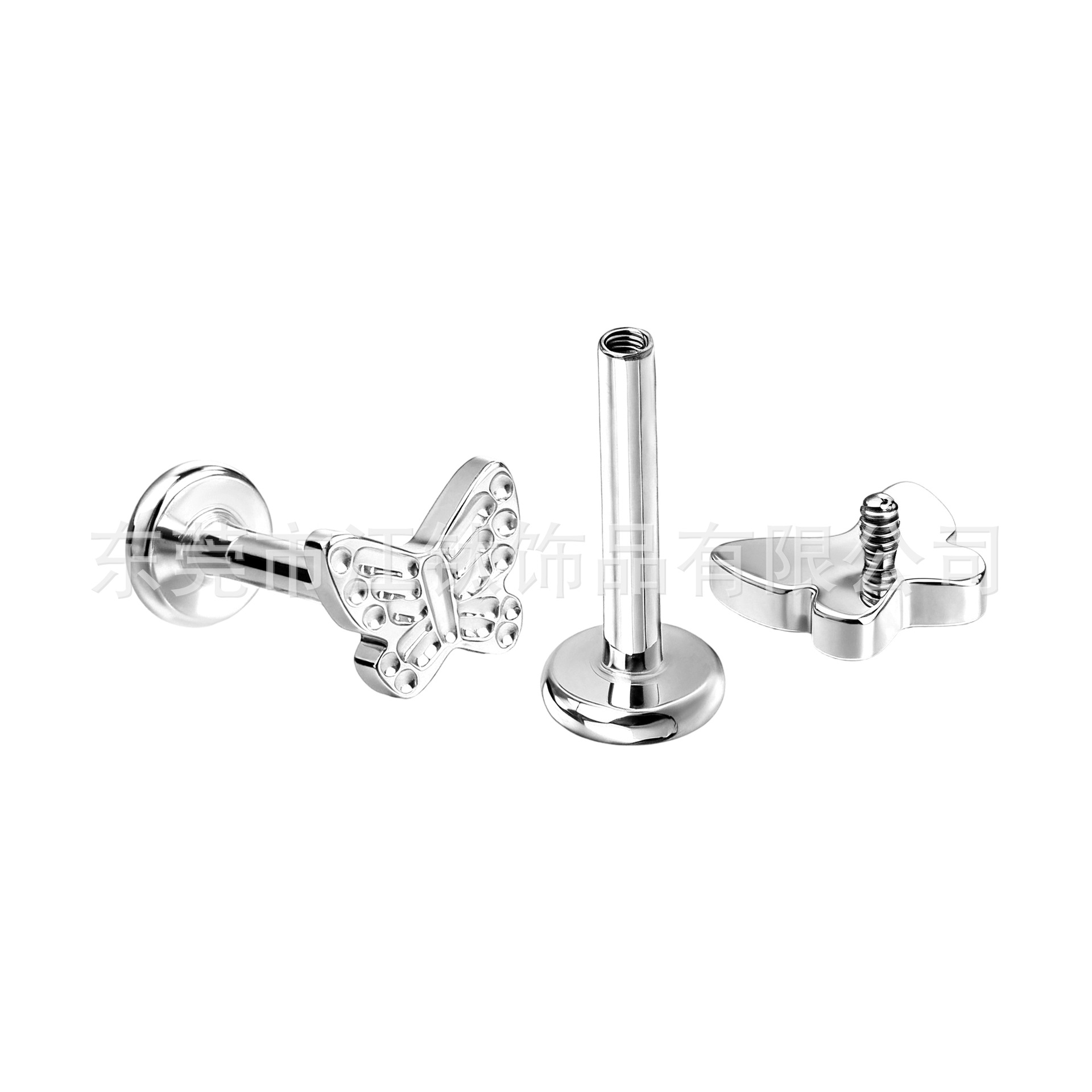 Jiangtai F136 Titanium Alloy Butterfly Insect G23 Titanium Body Piercing Ear Studs Cartilage Studs - Image 3