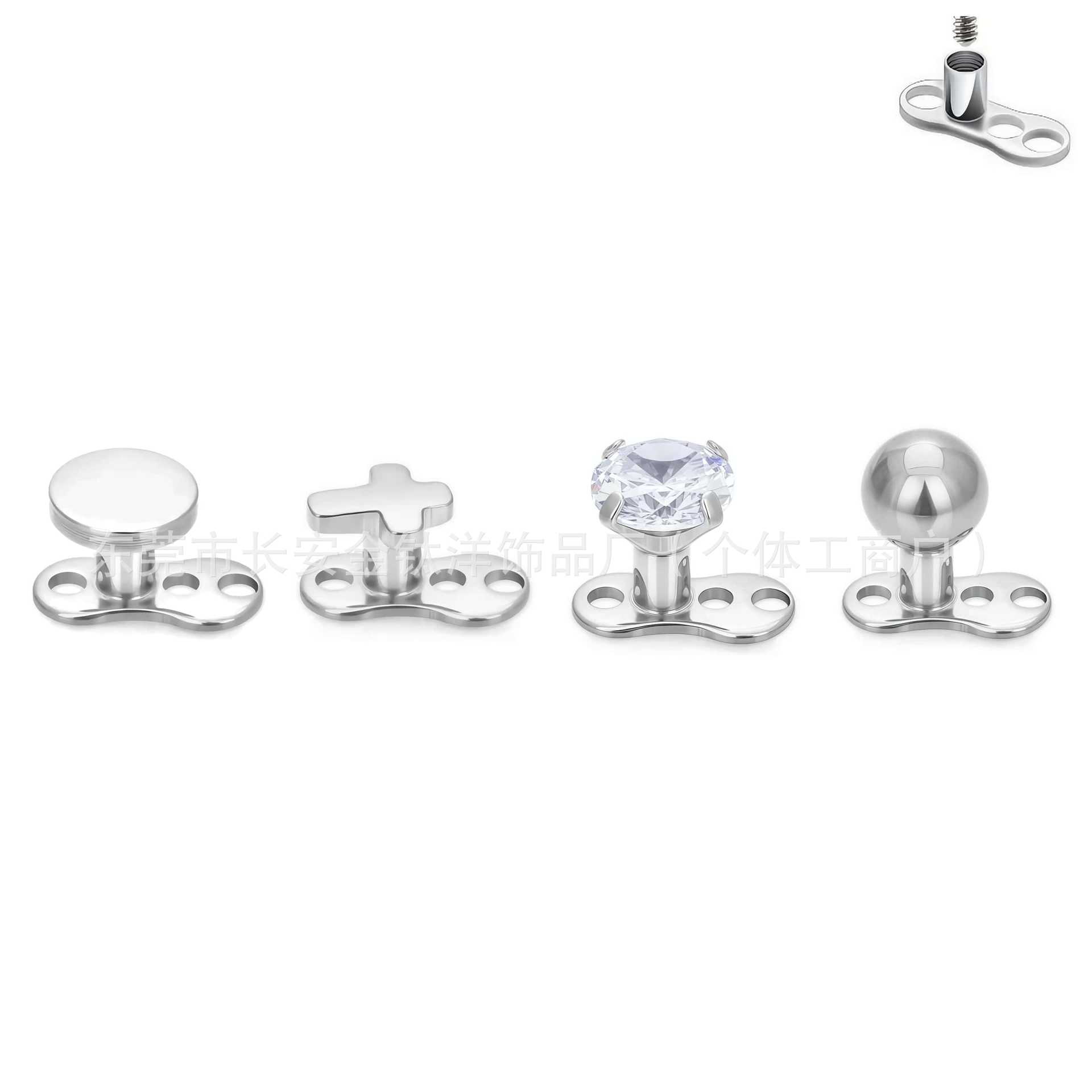 F136 Titanium Moon Heart Cross Star Anchor Point Nail G23 Titanium Alloy Piercing Jewelry - Image 3
