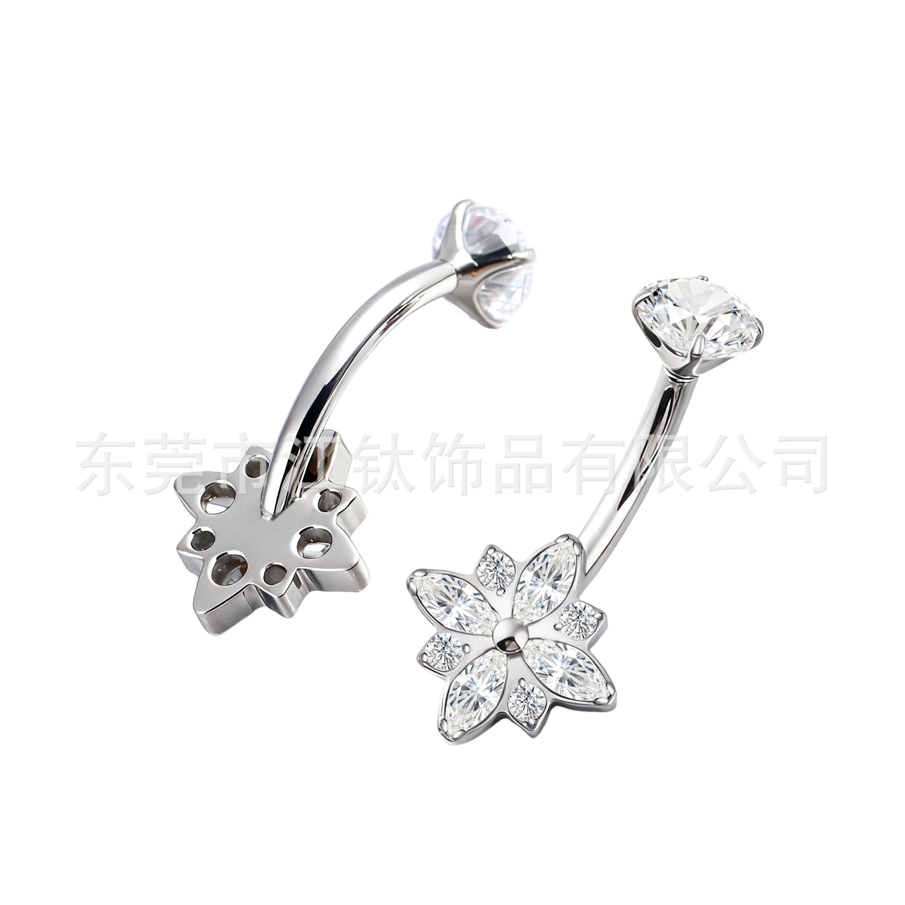 G23 Titanium Navel Ring Eight-Pointed Star Belly Button Piercing Jewelry - ASTM F136 - Image 5