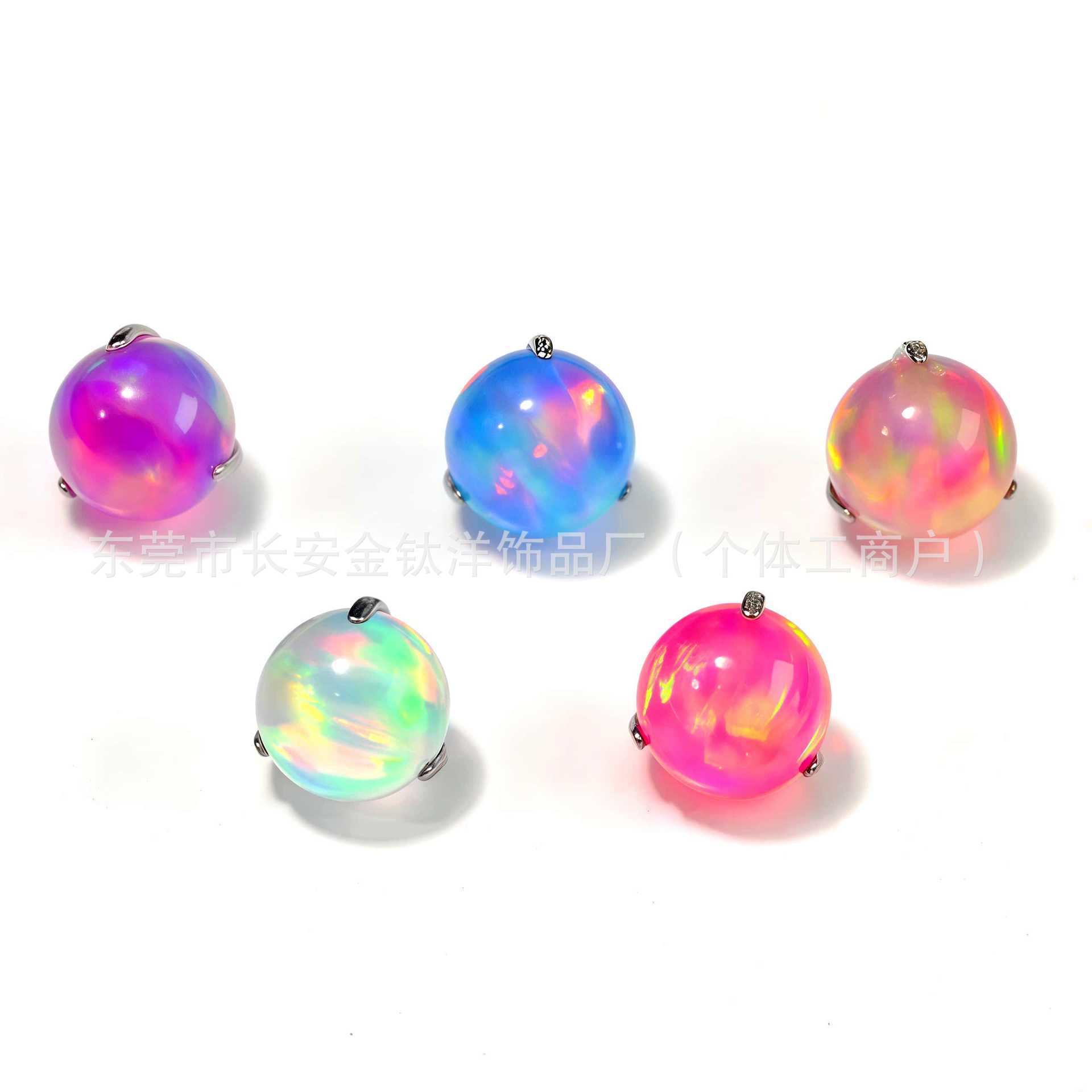 F136 Titanium Aurora Jelly Opal Tongue Nail Earring Lip Labret Stud - G23 Titanium Alloy Body Piercing Jewelry - Image 4
