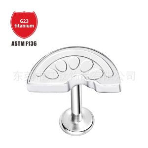 F136 Titanium Stud Earrings Watermelon Internal Thread Pin Lip Nail Cross-Border G23 Titanium Alloy Body Piercing Jewelry Ear Bone Nail