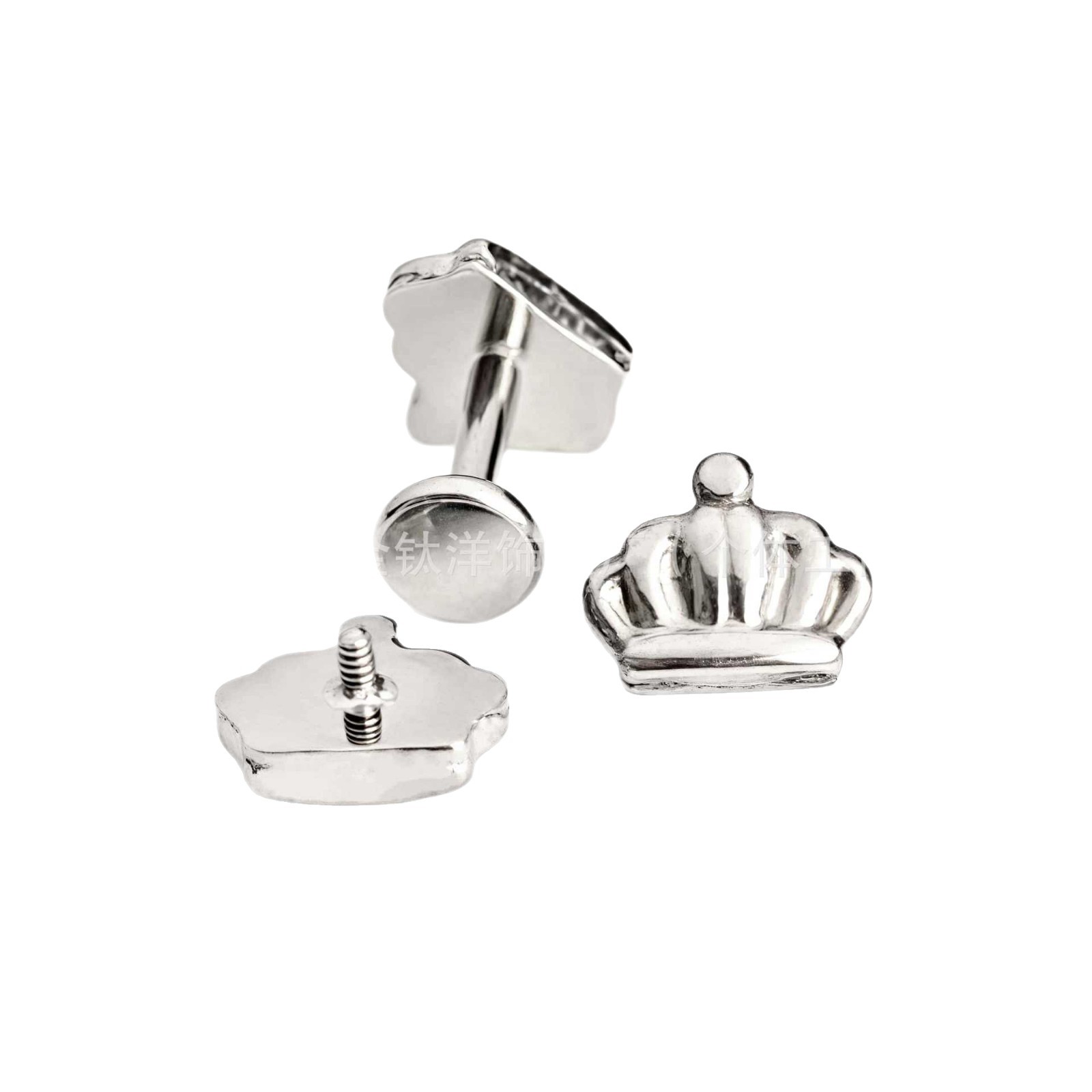 F136 Titanium Smooth Crown Internal Thread Earrings Nose Nails Lip Nails - Body Piercing Jewelry - Image 5