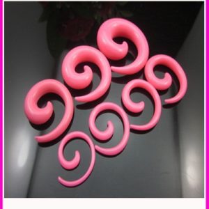 Acrylic Pink Snail Ear Expander Piercing Jewelry Wholesale Cartilage Earring