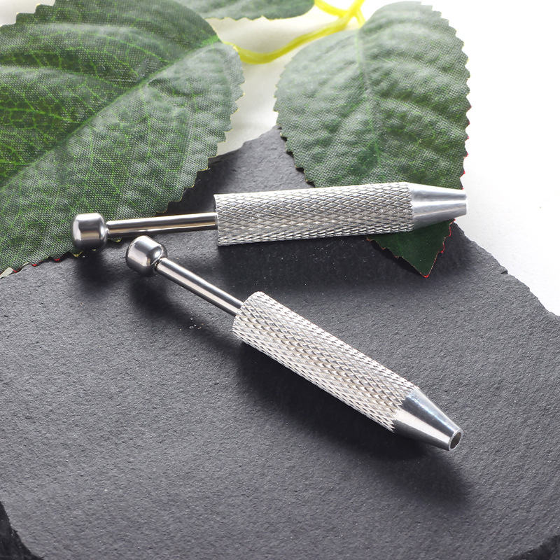 Stainless Steel Piercing Guide Rod Guide Needle Titanium Steel Auxiliary Piercing Gripper Internal and External Tooth Ear Stud Tongue Stud Insertion Rod - Image 4