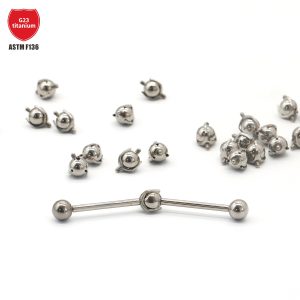 G23 Titanium Bidirectional Movable Adapter Ball Ear Bone Nail Deconstruction Ear Bridge Titanium Alloy Connector Piercing Jewelry