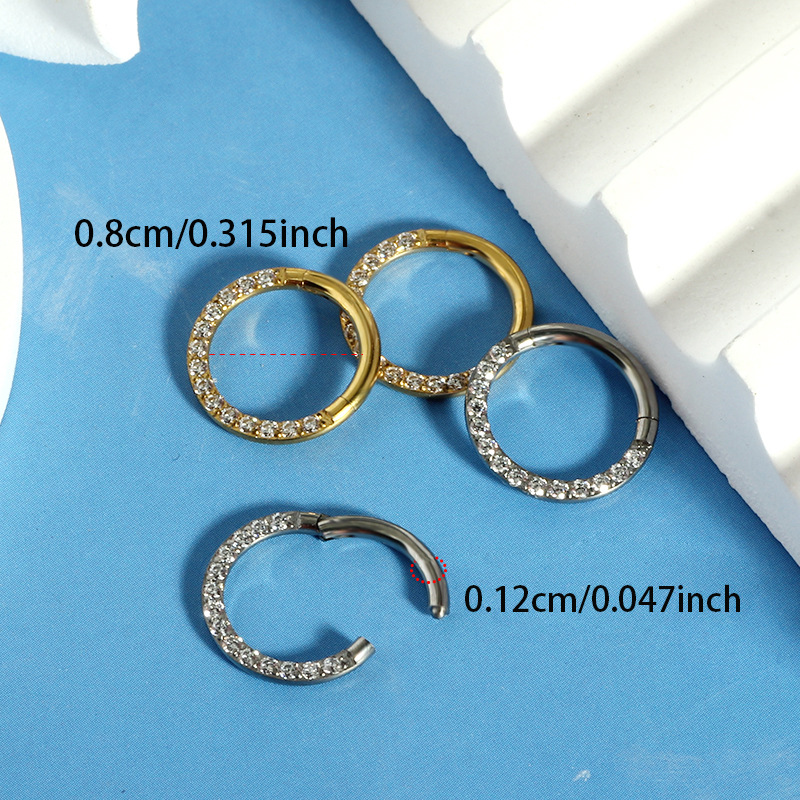 2021 New Zircon Nose Clip Fake Nose Ring Titanium Steel Piercing-Free Body Jewelry Wholesale - Image 2