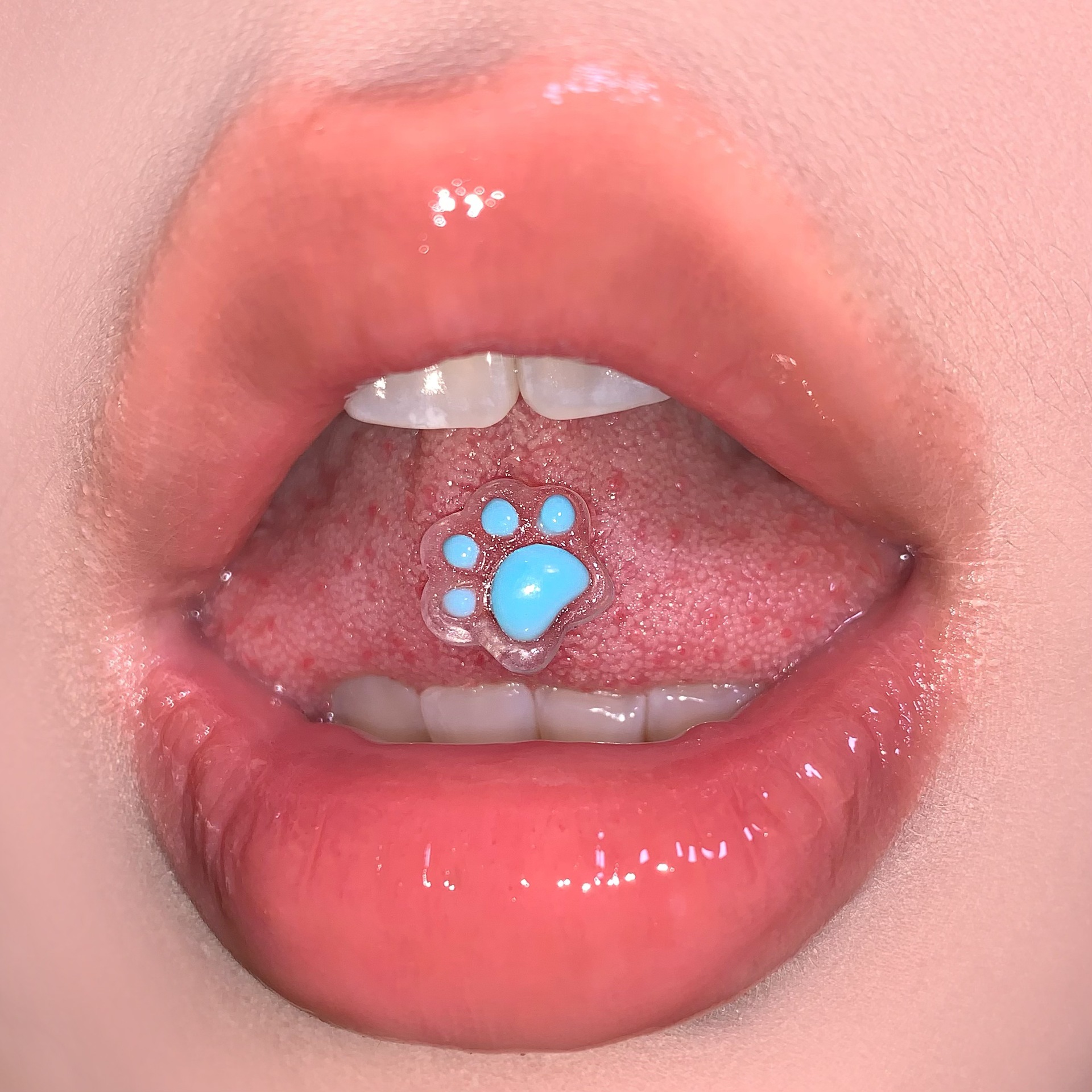 5 Colors Resin Cat Claw Tongue Barbell 316L Surgical Steel Tongue Piercing Jewelry - Image 2