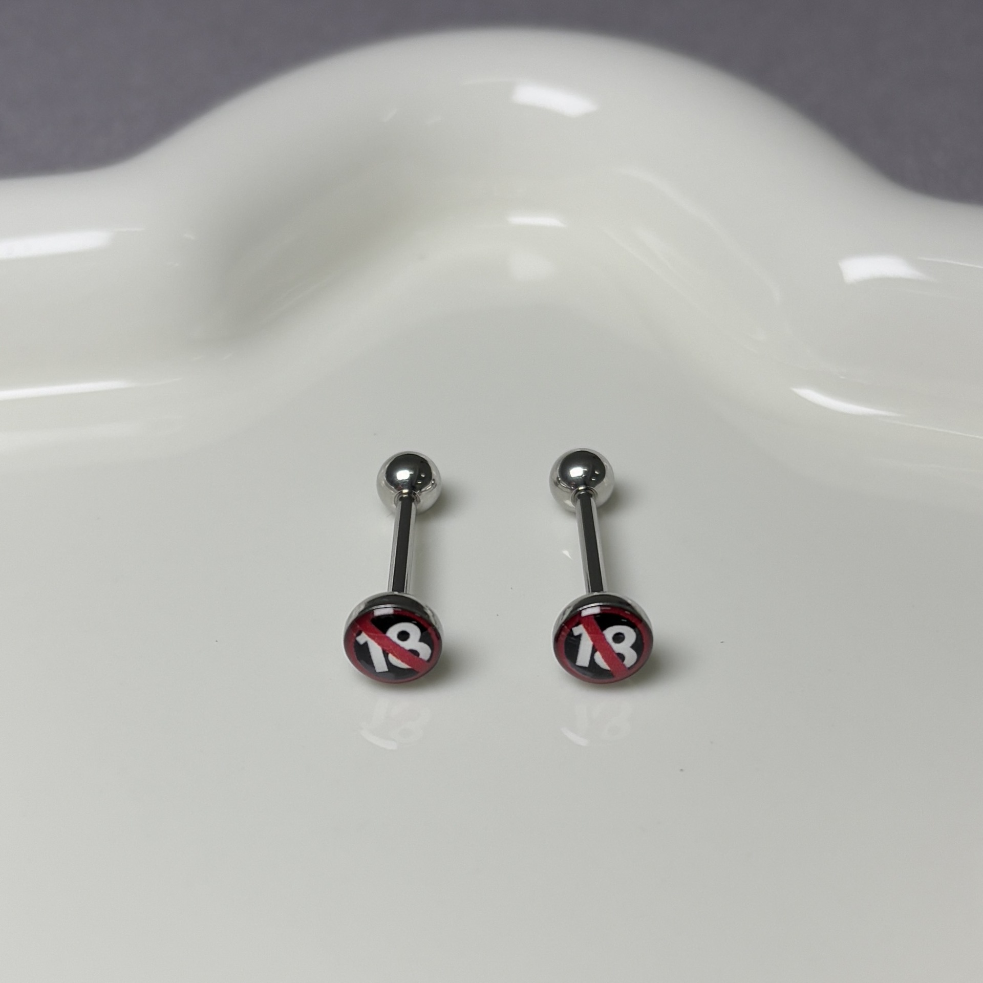 18+ Rubber Tongue Nail Steel Titanium Sweet Punk Tongue Ring Sexy Piercing Jewelry - Image 4