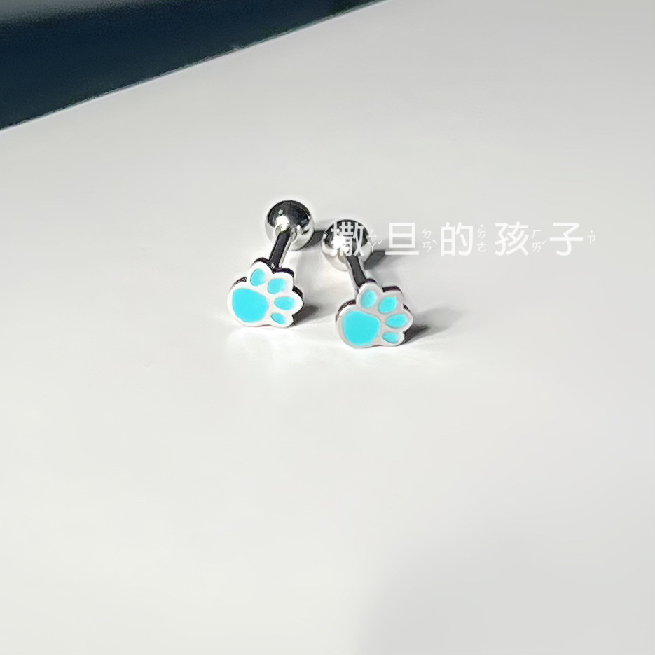 Cute Claw Claw Tongue Barbell 316L Surgical Steel External Thread Tongue Ring for Women - Image 5