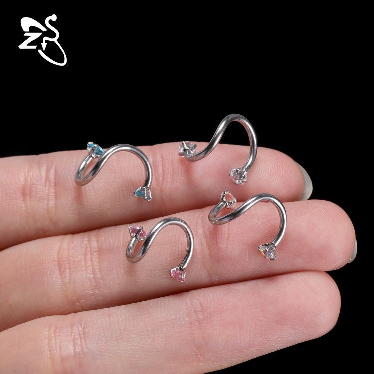 Personalized Round Zircon Stainless Steel Ear Clip for Women - Geometric Exotic Ear Clip Without Ear Holes - Image 3