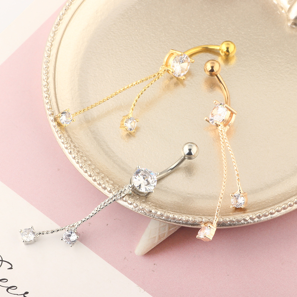 Butterfly Navel Ring 316L Surgical Steel Belly Button Ring Rose Gold Fashion Body Piercing Jewelry Wholesale - Image 3