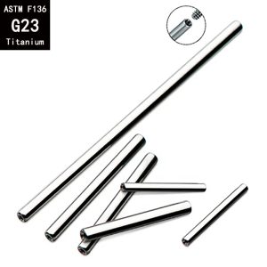 G23 Titanium Internal Thread Straight Rod Tongue Nail Earrings F136 Titanium Alloy Ear Bridge Basic Rod Body Piercing Jewelry Accessories
