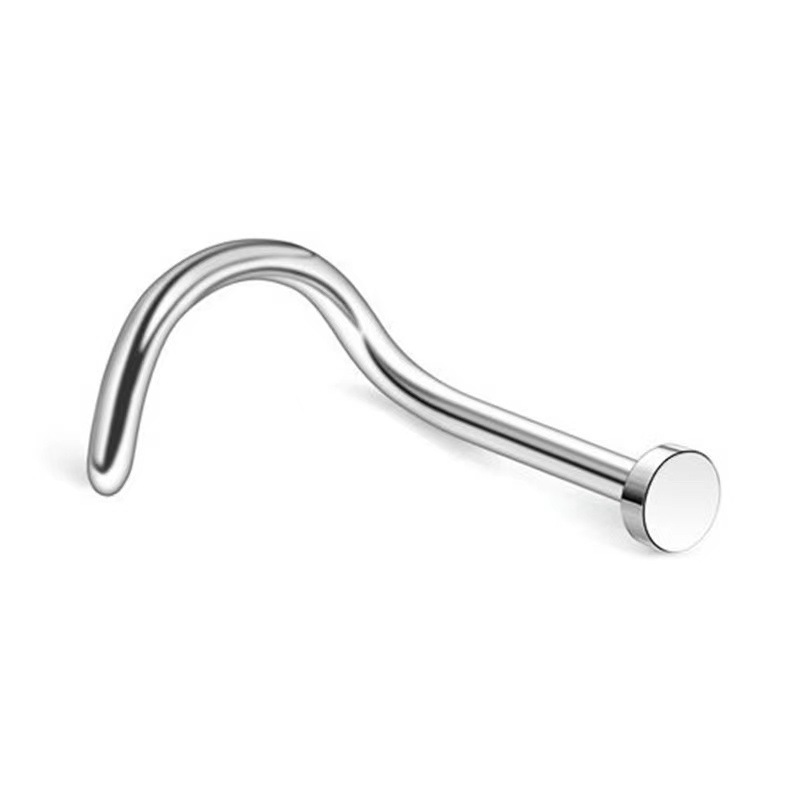 G23 Titanium Nose Nail Round Cake 5mm-7mm S/L Rod Nose Stud Piercing Jewelry - Image 4
