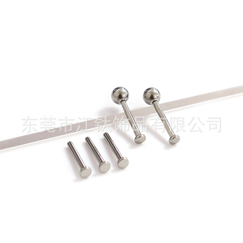 F136 Titanium Lip Nail 2.5mm Small Base G23 Titanium Alloy Body Piercing Jewelry Flat Rod Accessories - Image 3