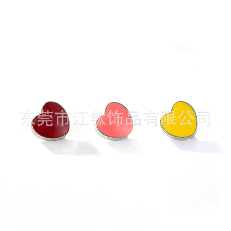 G23 Titanium Ear Cartilage Heart Glue Love Stud Ear Piercing Jewelry - Image 2