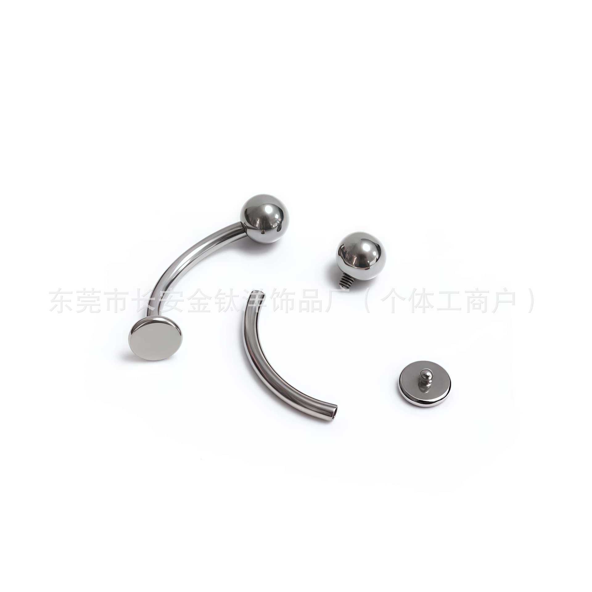 F136 Titanium Internal Thread Navel Ring Curved Barbell Ball End G23 Titanium Alloy Belly Button Piercing Jewelry - Image 3
