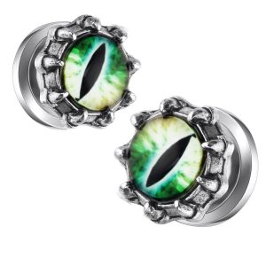 3D Longan Ear Tunnels 6mm-16mm Stainless Steel Ear Expansion Piercing Jewelry Geometric Style