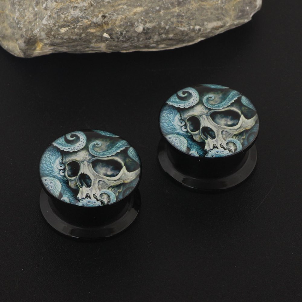 Octopus Geometric Ear Plug Tunnels 6mm-16mm, Stainless Steel Auricle Ear Expansion Piercing Jewelry - Image 4