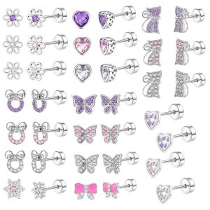 Screw Double Head Screw Ear Nail Cartilage Earrings Lip Nail Puncture Jewelry Ear Nail in Stock