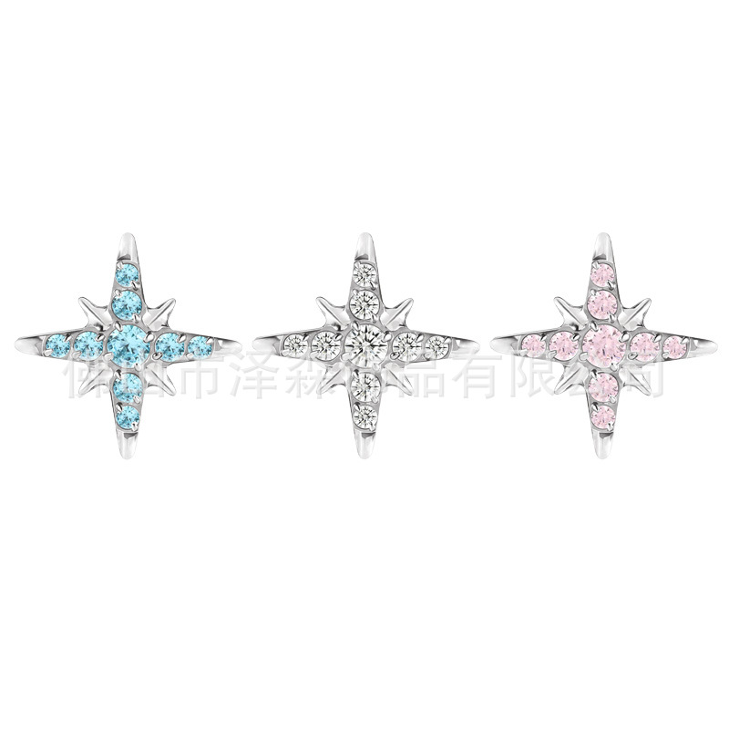 ASTM F136 Titanium Alloy Eight-Pointed Star Ear Stud Replacement Parts G23 Star Lip Stud Eyebrow Stud Tongue Stud Piercing Jewelry - Image 4