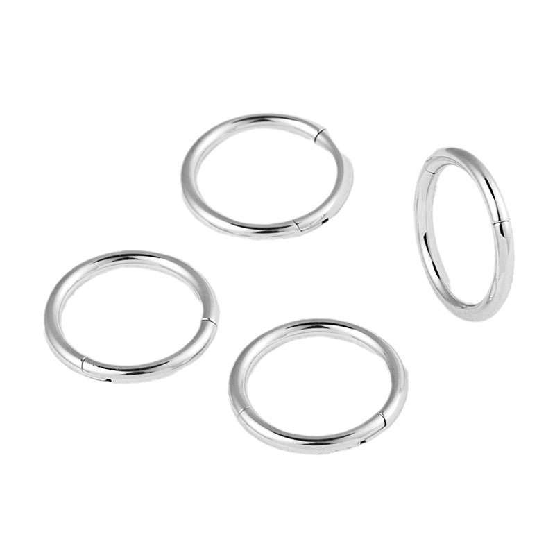 G23 Titanium Seamless Closed Ring Nose Hoop - 16G 1.6mm Black Cartilage Earring Body Piercing Jewelry - Image 5