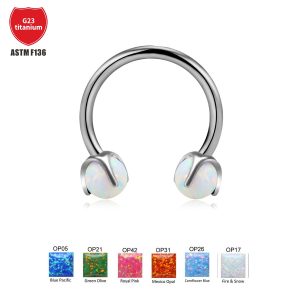 G23 Titanium Nose Ring Australian Ball Claws Nose Studs Earrings Titanium Piercing Jewelry