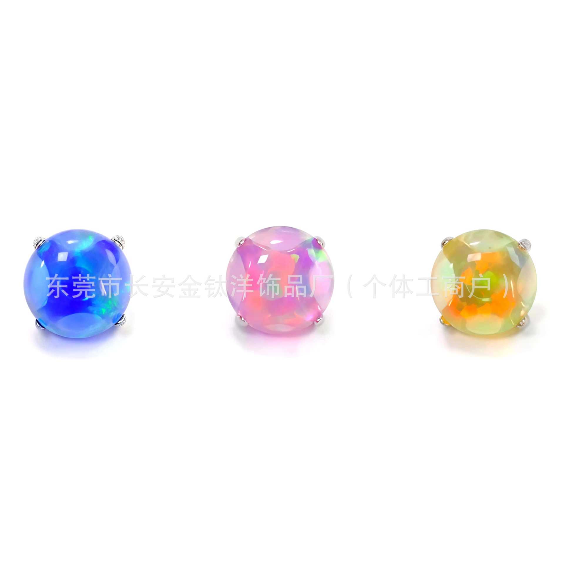 F136 Titanium Flat Back Claw Inlaid Aurora Jelly Opal Labret Stud Earring Cartilage Piercing Jewelry - Image 2