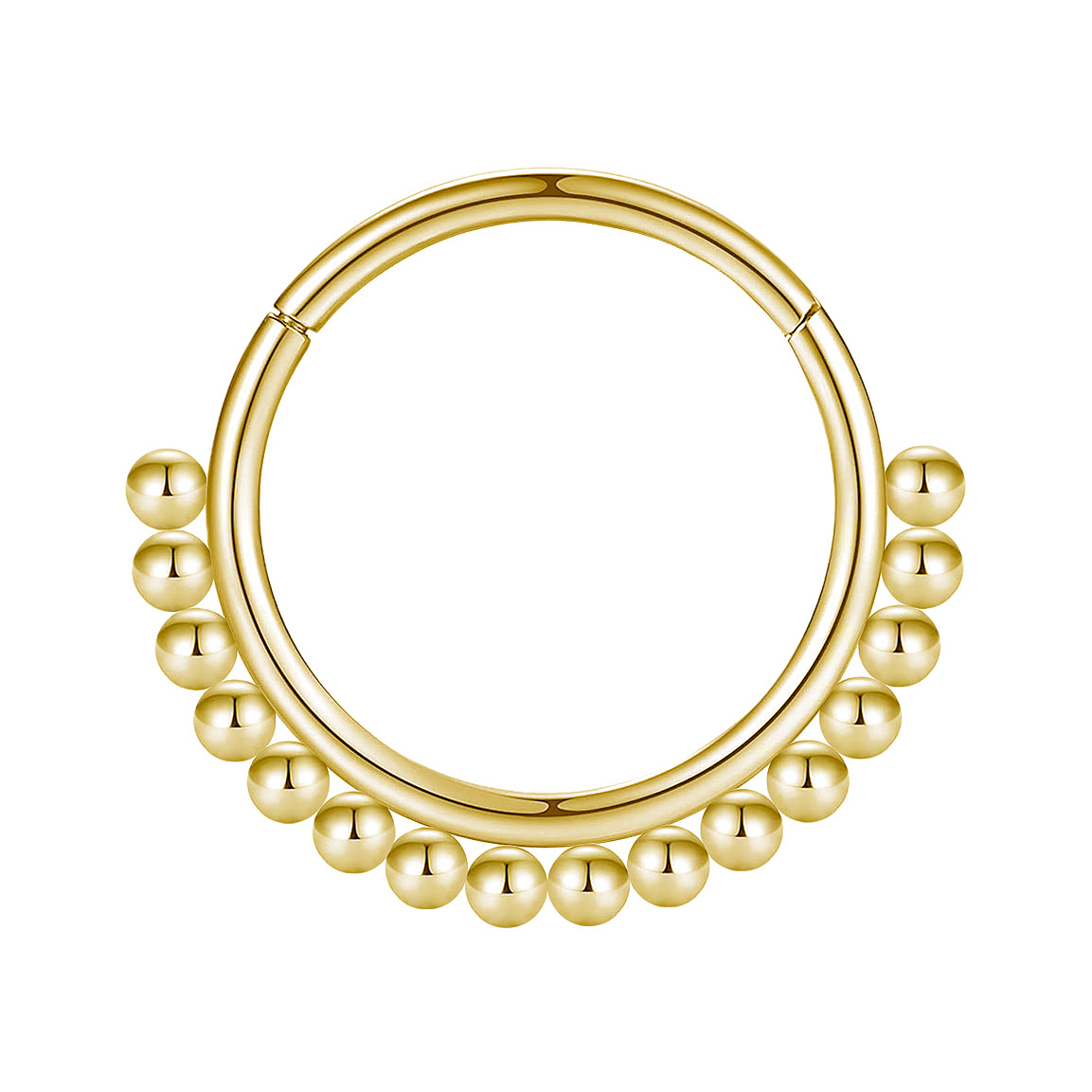 G23 Titanium Ball Nose Ring - Closed Hoop Multifunctional Earring, Titanium Alloy Piercing Jewelry - Image 5