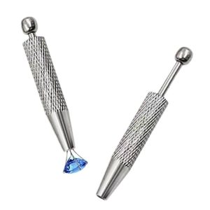 Four-Claw Clip Stainless Steel Anti-Slip Screw Ball Zircon Gripper Tool for Earring Jewelry Artifact
