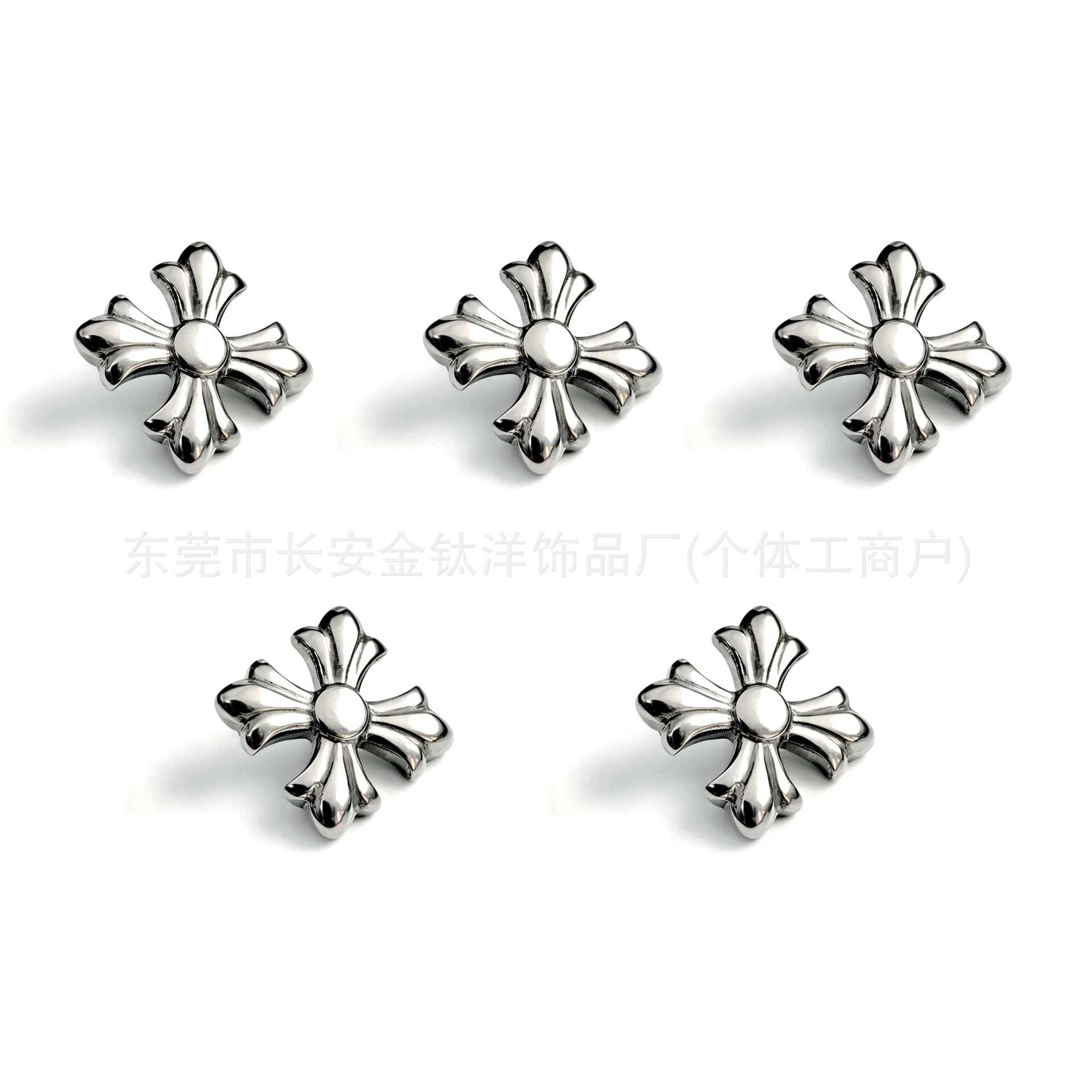 F136 Titanium Punk Cross Earrings - Ear Cartilage Studs, Ear Bone Studs, Cochlear Studs Body Piercing Jewelry - Image 5