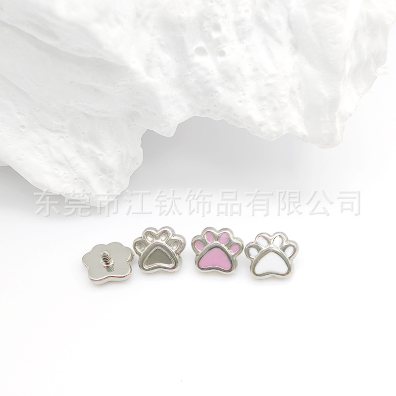 G23 Titanium Ear Bone Nail Oil Cat Claw Cross-Border Hot Body Piercing Ear Jewelry - Image 4