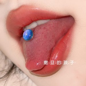 Satan's Child Tongue Ring Basic Formula Hot Girl Tongue Barbell Stainless Steel Tongue Piercing
