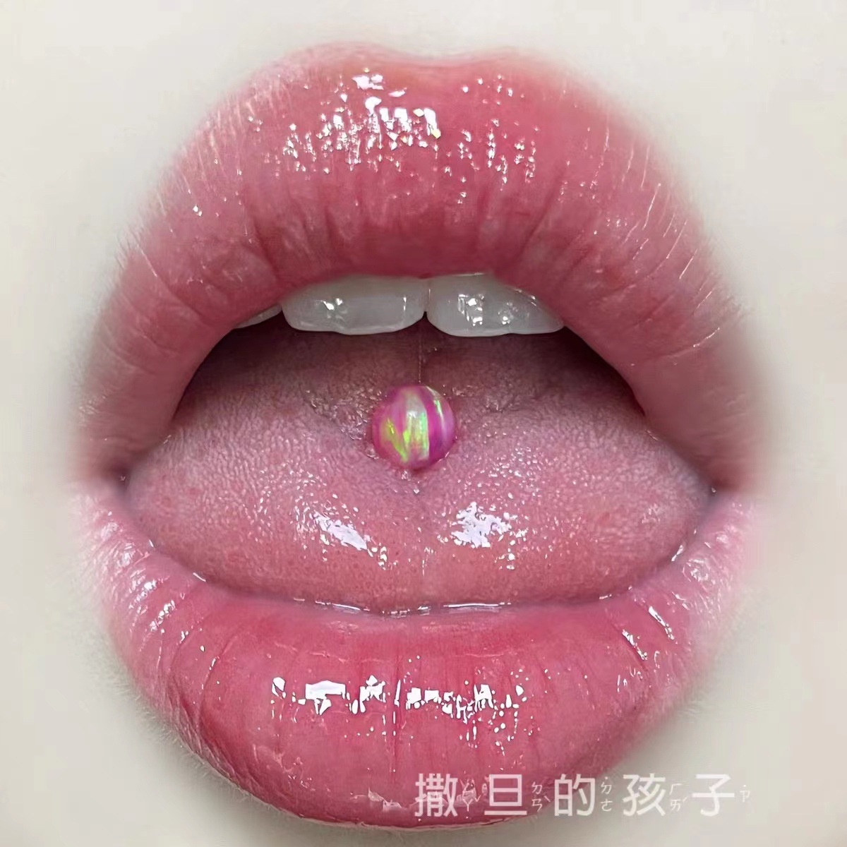 Aurora Opal Tongue Nail Opal External Thread High Quality Jelly Color Opal Nebula Opal Wholesale Tongue Piercing Barbell - Image 3