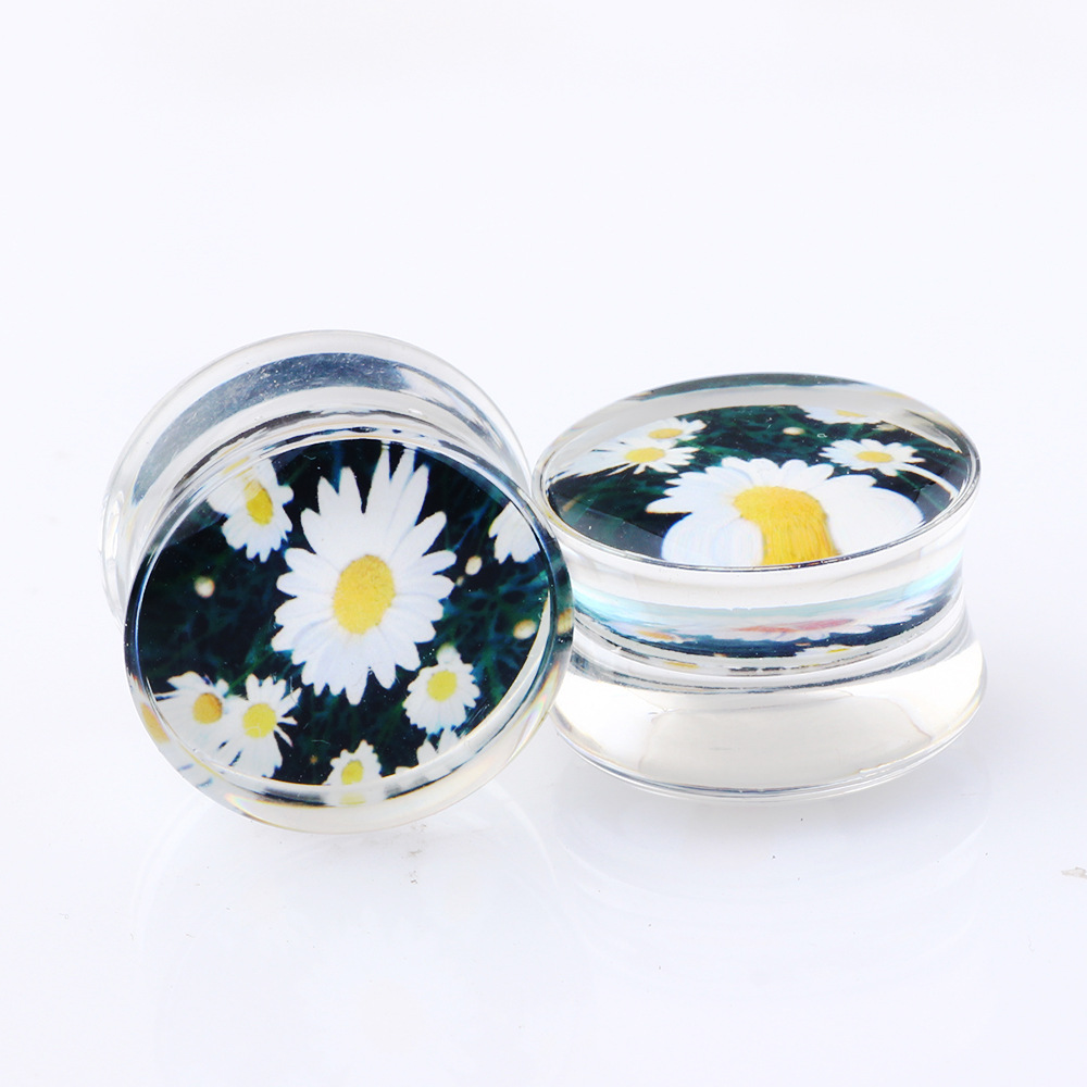 Acrylic Crown Ear Plug 16mm Black Simple Ear Taper Body Jewelry for Ear Lobe - Image 4