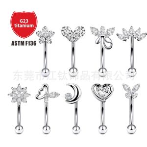 JT646 G23 ASTM F136 Titanium Rook Nail Cross-Border Processing Ear Bone Nails with Drawings and Samples