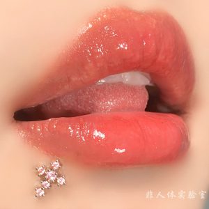 Lip Nail Diamond Cross Lip Ring Labret Stud Titanium Steel Sweet Cool Piercing Jewelry 12mm 1.2mm