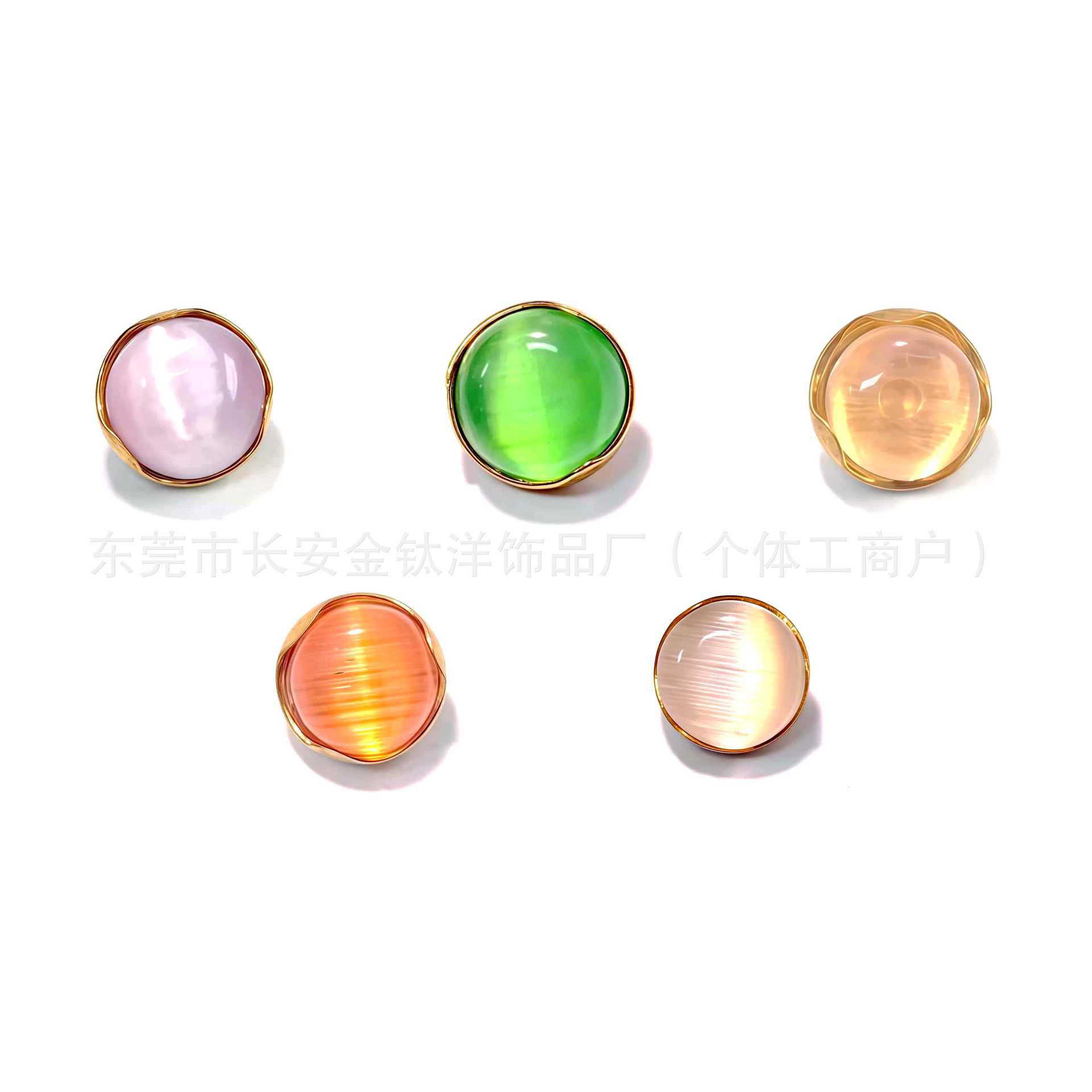 F136 Titanium 18K Gold-Plated Wavy Cat's Eye Flat Earring Ear Bone Nails G23 Titanium Alloy Piercing Jewelry - Image 3